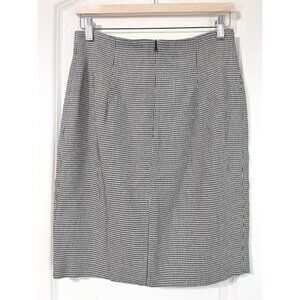 Cathy Hardwick Women's‎ Vintage Houndstooth Midi Pencil Skirt Rayon Size 10 USA